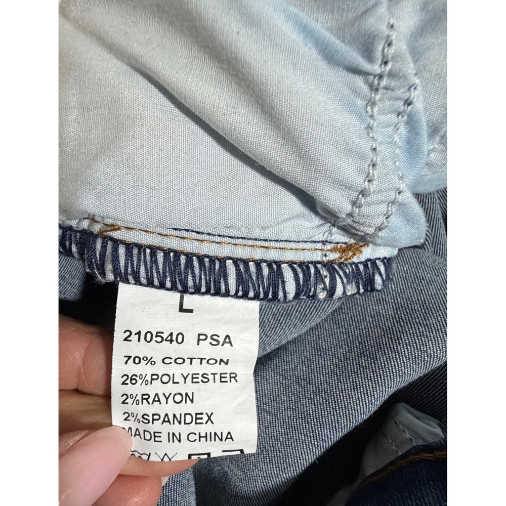 Flamingals Women Size L Wide Leg Cuffed Mid Waist Embroidery Baggy Jeans - Picture 9 of 9
